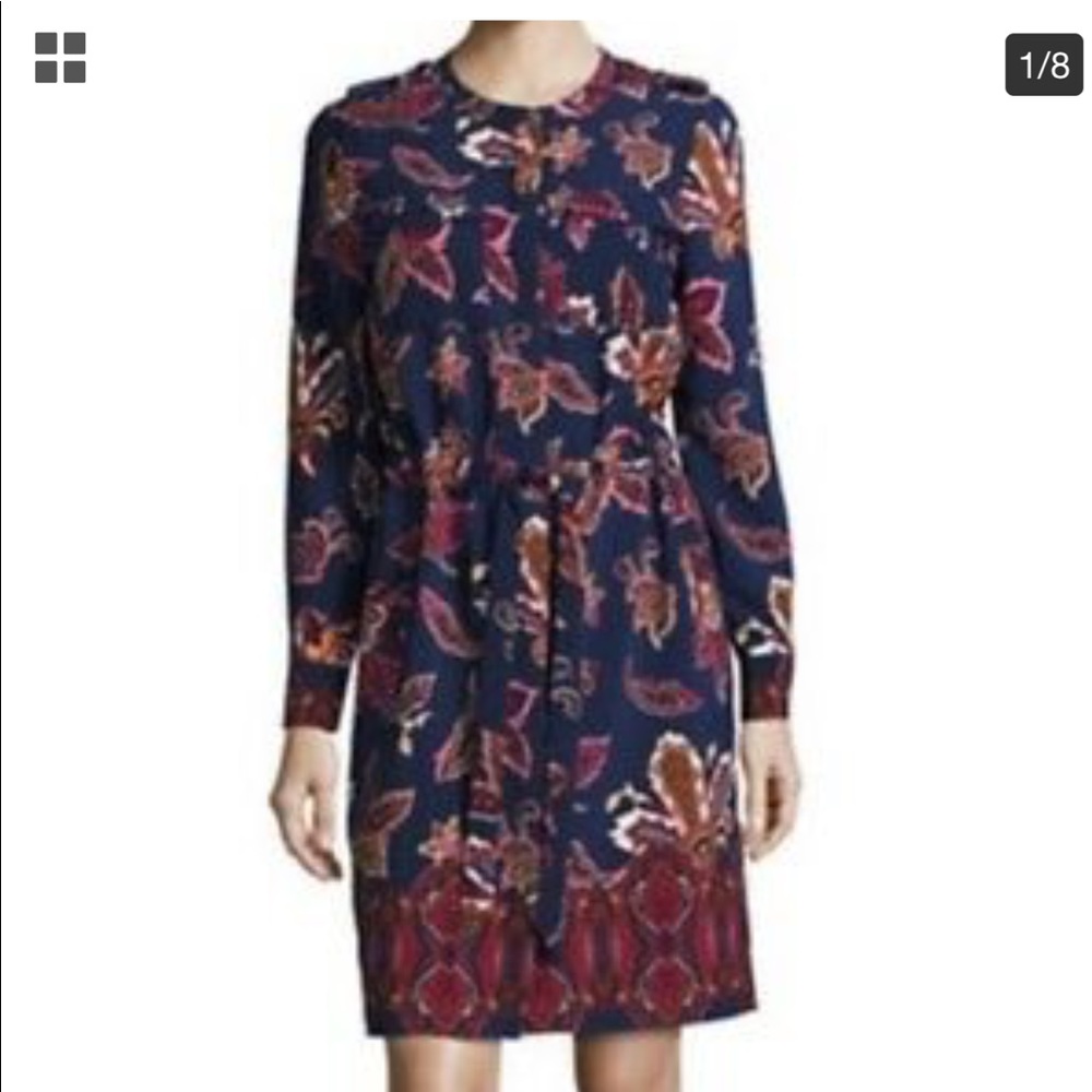 Work dress with ties waist